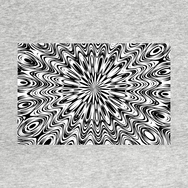 Psychedelic Black and White Pattern by pinkal